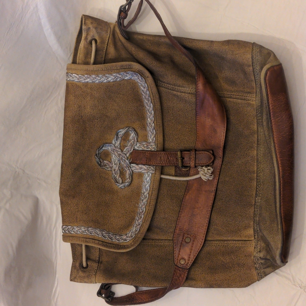 Free People Leather & Canvas Tote